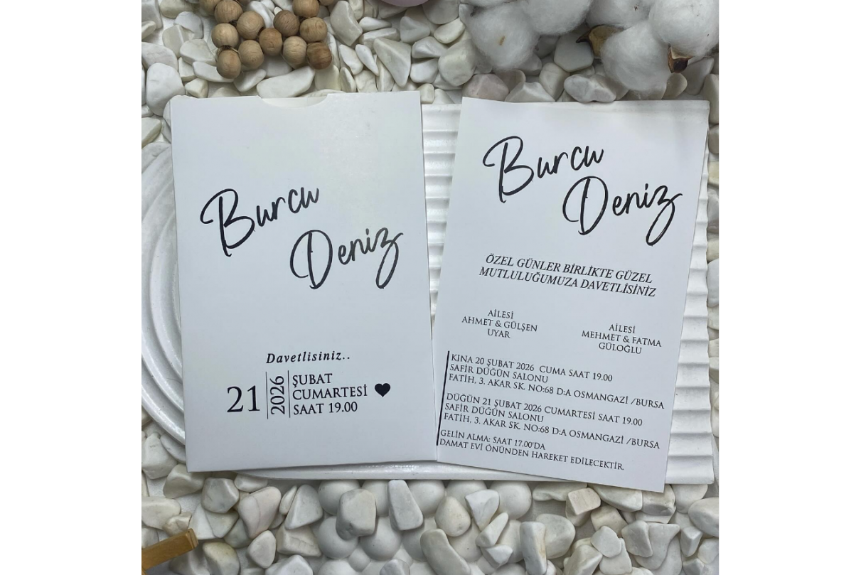 DİKEY ZARFLI ONLİNE DAVETİYE-803