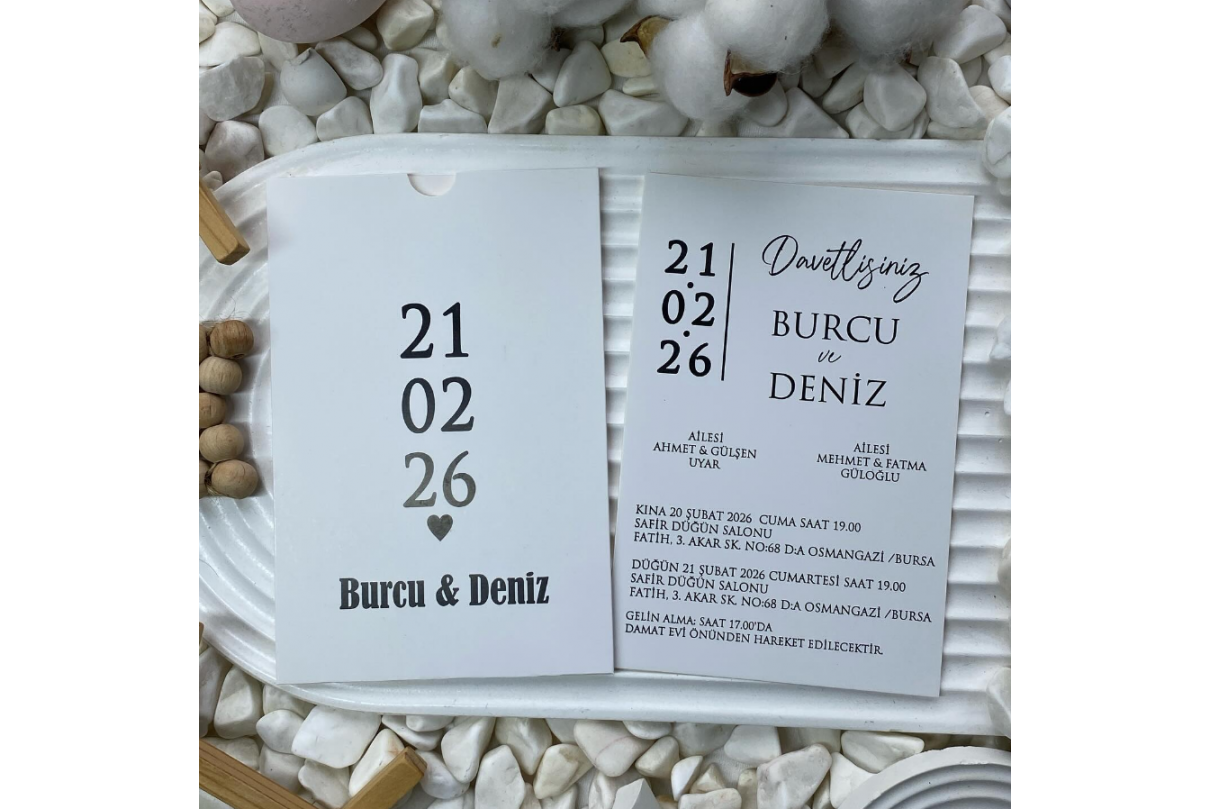 DİKEY ZARFLI ONLİNE DAVETİYE-812