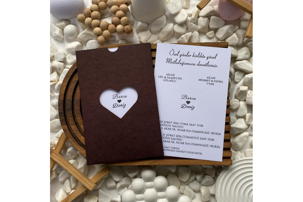 PENCERE KESİMLİ DÜGÜN DAVETİYESİ 5003