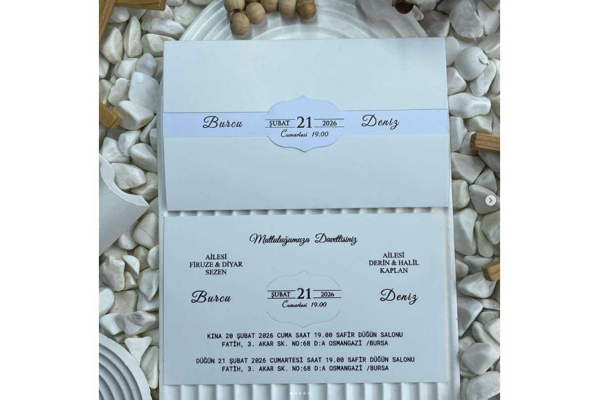 şık katlamalı davetiye  kat-509