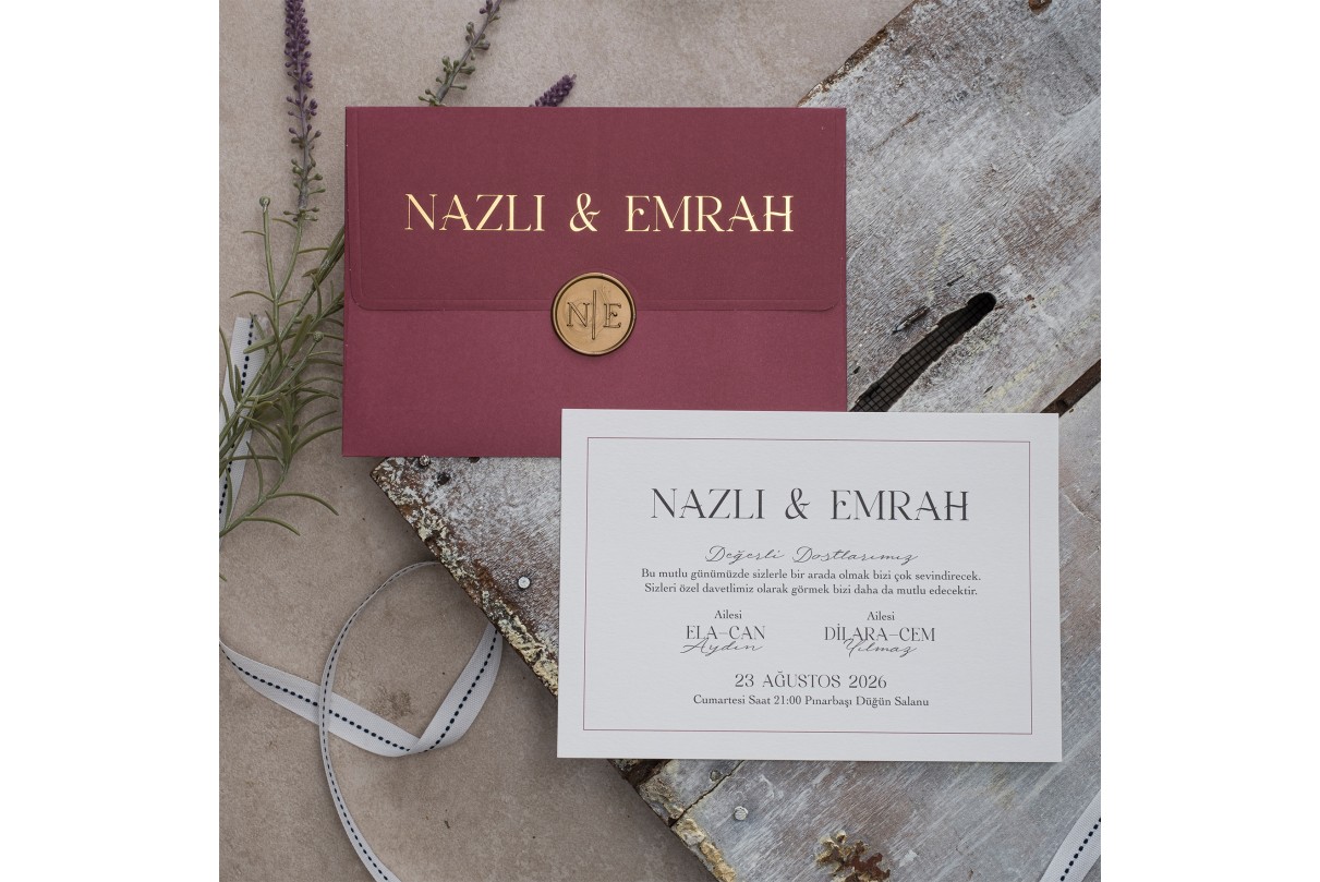 krnpoleko 40348 DÜGÜN DAVETİYESİ MÜHÜRSÜZ