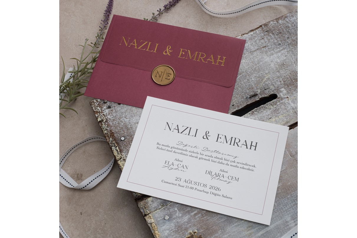 krnpoleko 40348 DÜGÜN DAVETİYESİ MÜHÜRSÜZ