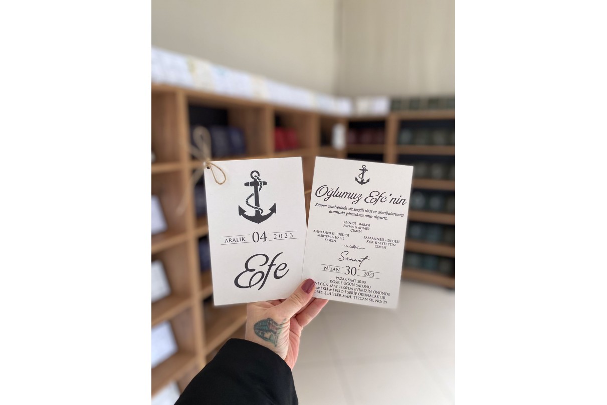 İKİZ SÜNNET DAVETİYESİ 2001