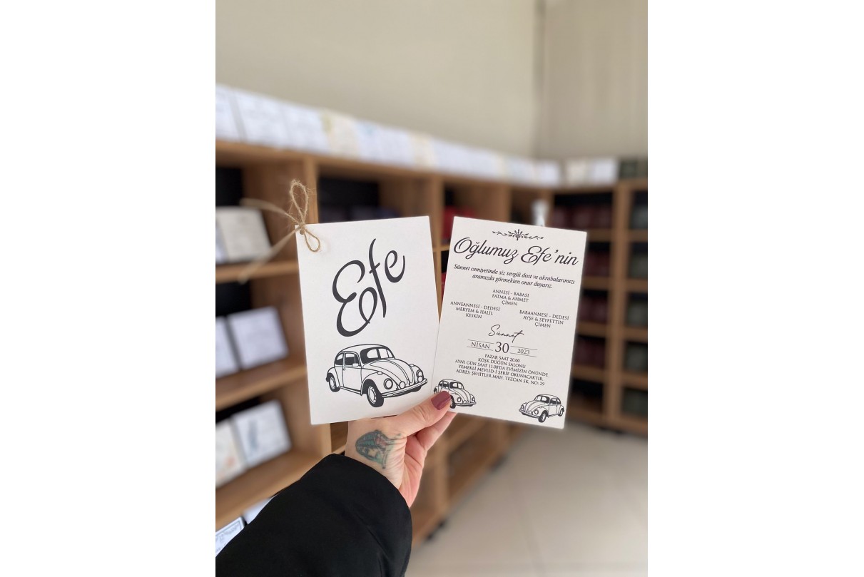 İKİZ SÜNNET DAVETİYESİ 2002