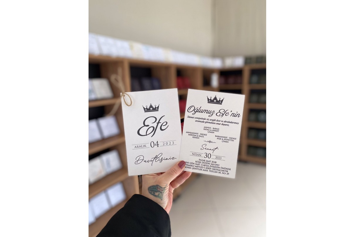 İKİZ SÜNNET DAVETİYESİ 2004