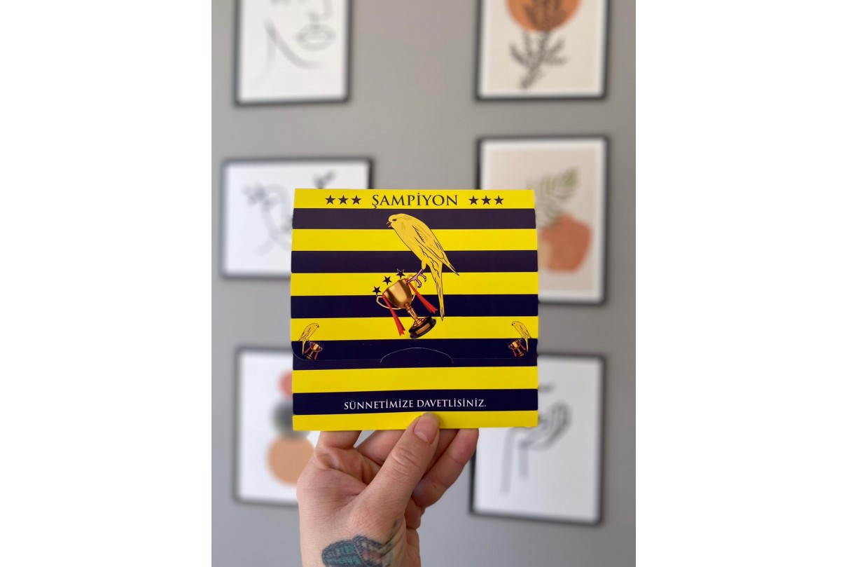 şık katlamalı sünnet davetiye  kat-503