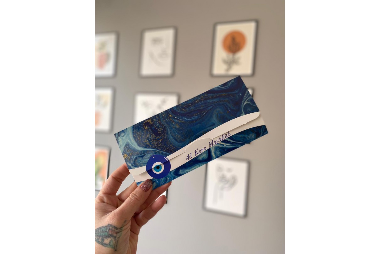 şık katlamalı sünnet davetiye  kat-506