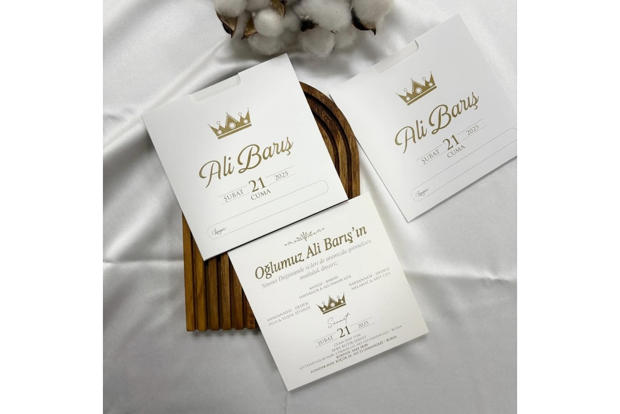 RENKLİ ZARFLI EKONOMİK SÜNNET DAVETİYE -610