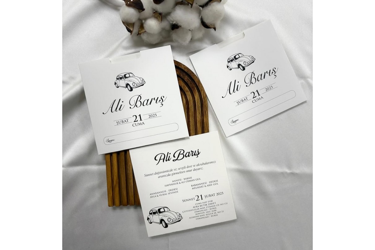 KARE ZARFLI ONLİNE SÜNNET DAVETİYE -700
