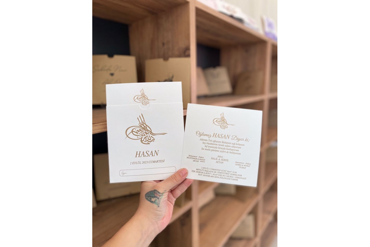 KARE ZARFLI ONLİNE SÜNNET DAVETİYE -701